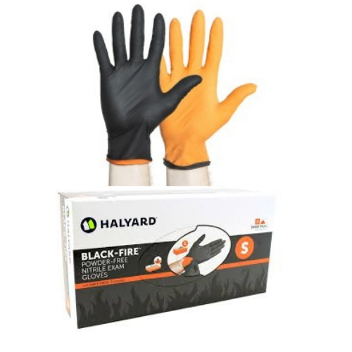 HALYARD* BLACK-FIRE* Nitrile Exam Gloves