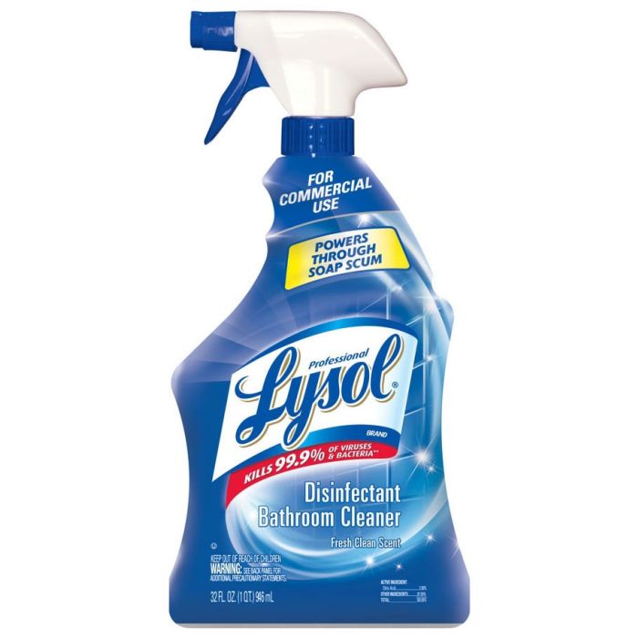 Lysol® Disinfectant Basin Tub & Tile Cleaner, 32 Oz Trigger Bottle, Straw, Aromatic Fragrance, Liquid - 12/CS